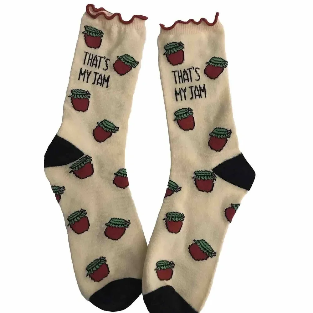 Strawberry Jam Socks Unisex  One Size Multicolor